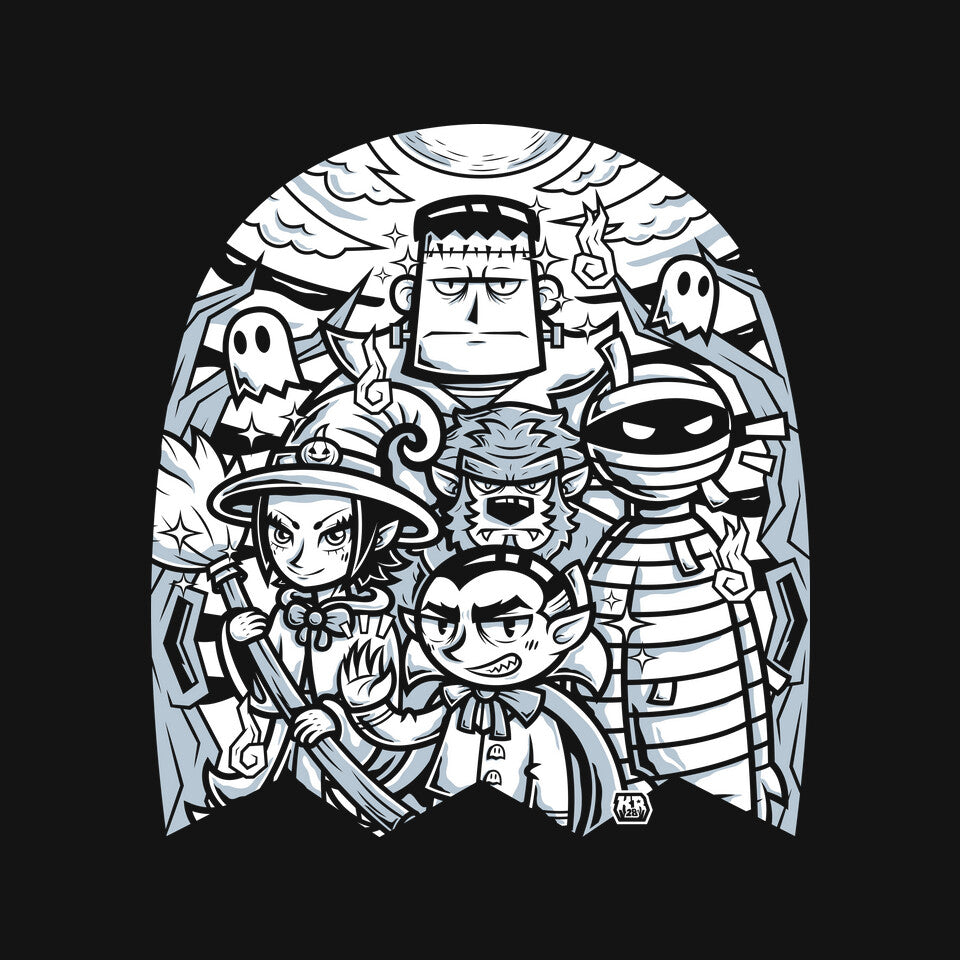 Classic Monsters Doodle
