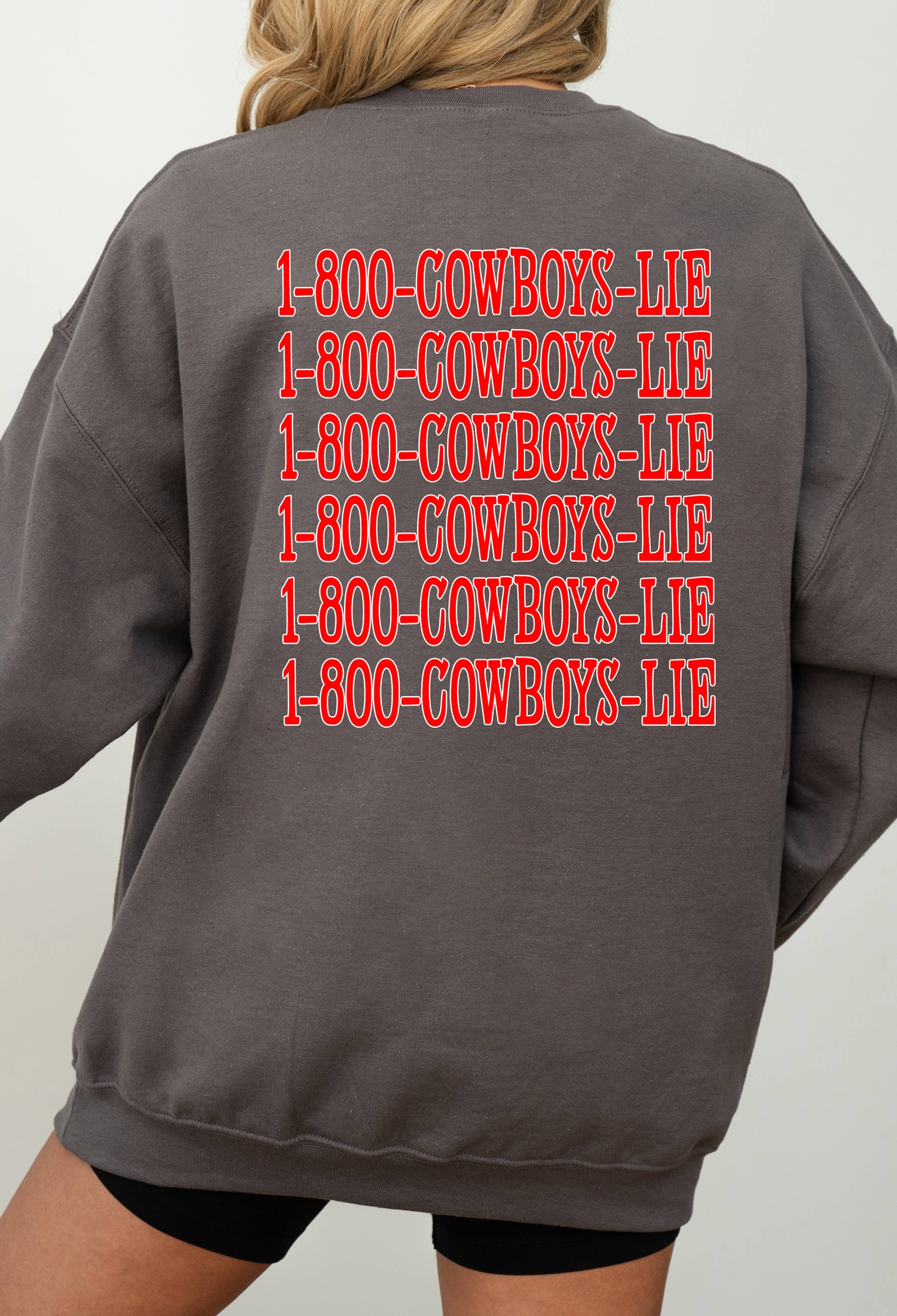 1-800-COWBOYS-LIE Graphic Sweater