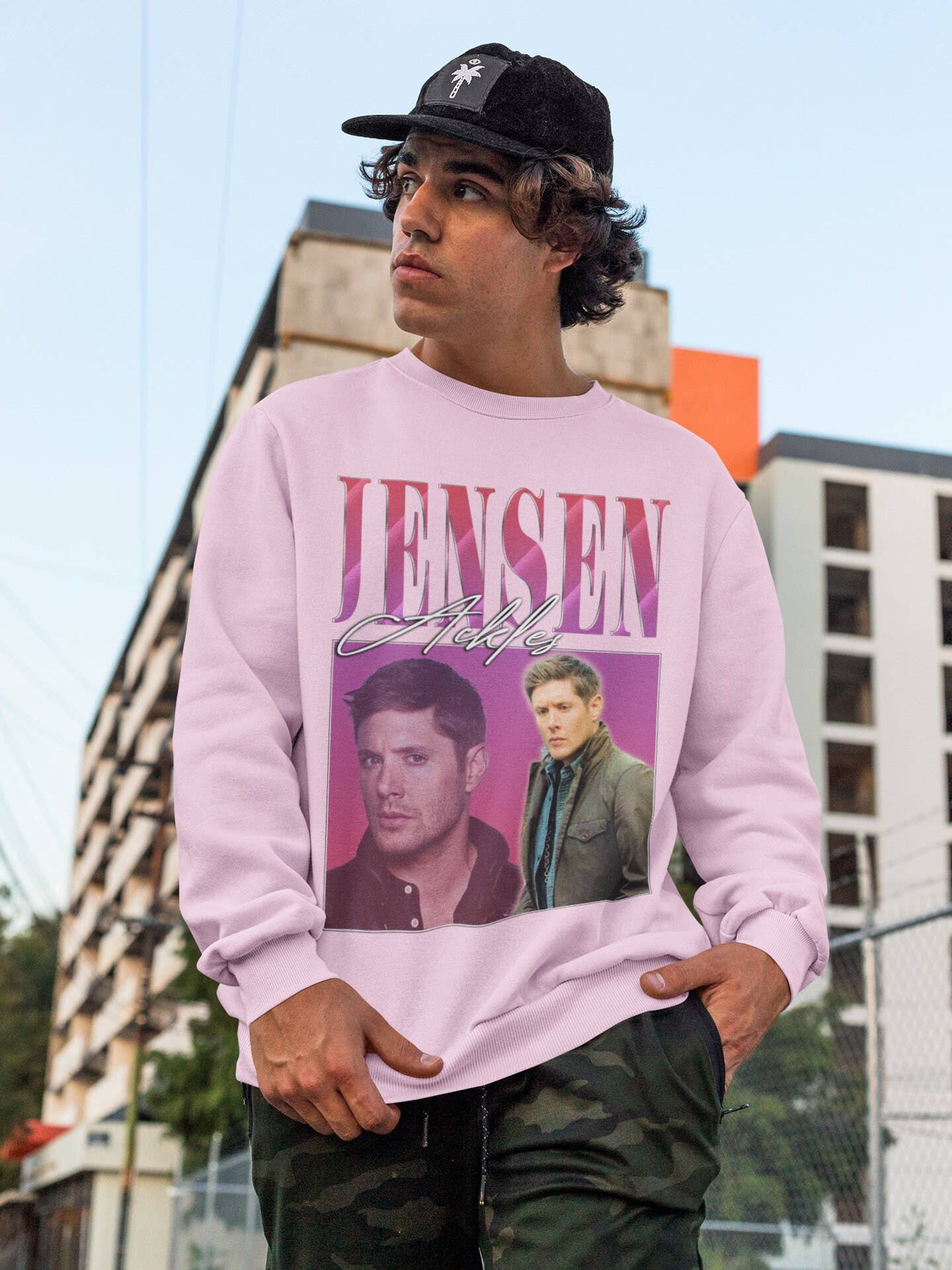 Jensen Ackles Vintage Sweatshirt - Supernatural Dean Sweatsh