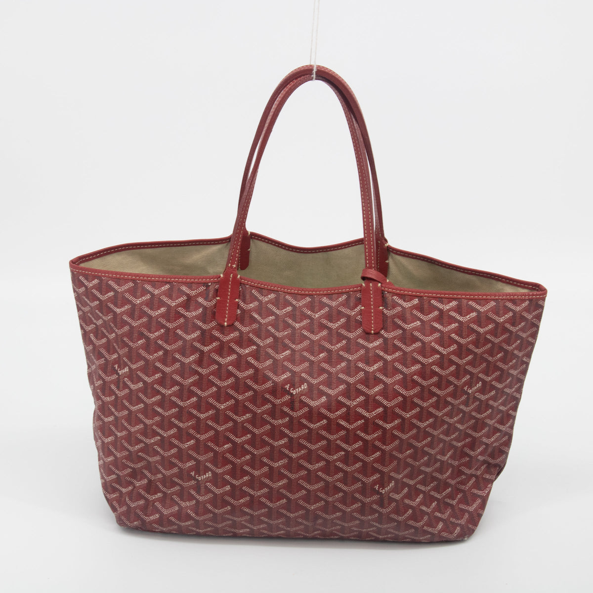 Goyard Red Herringbone Saint Louis PM w/ Pouch #2018