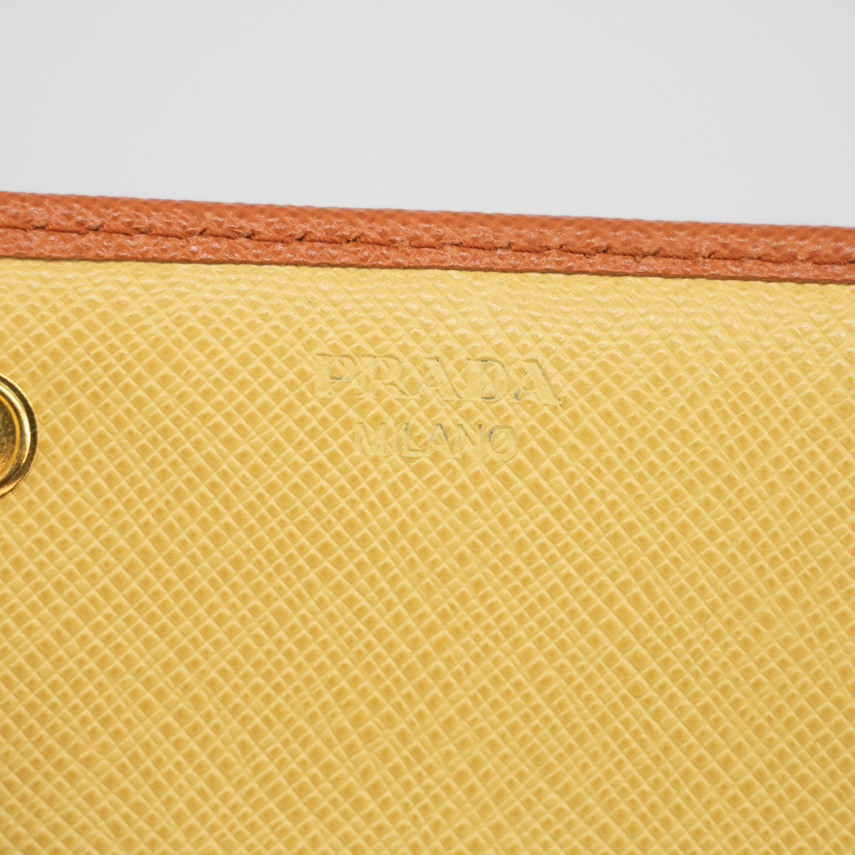 Prada Orange Saffiano Leather Long Wallet #2270