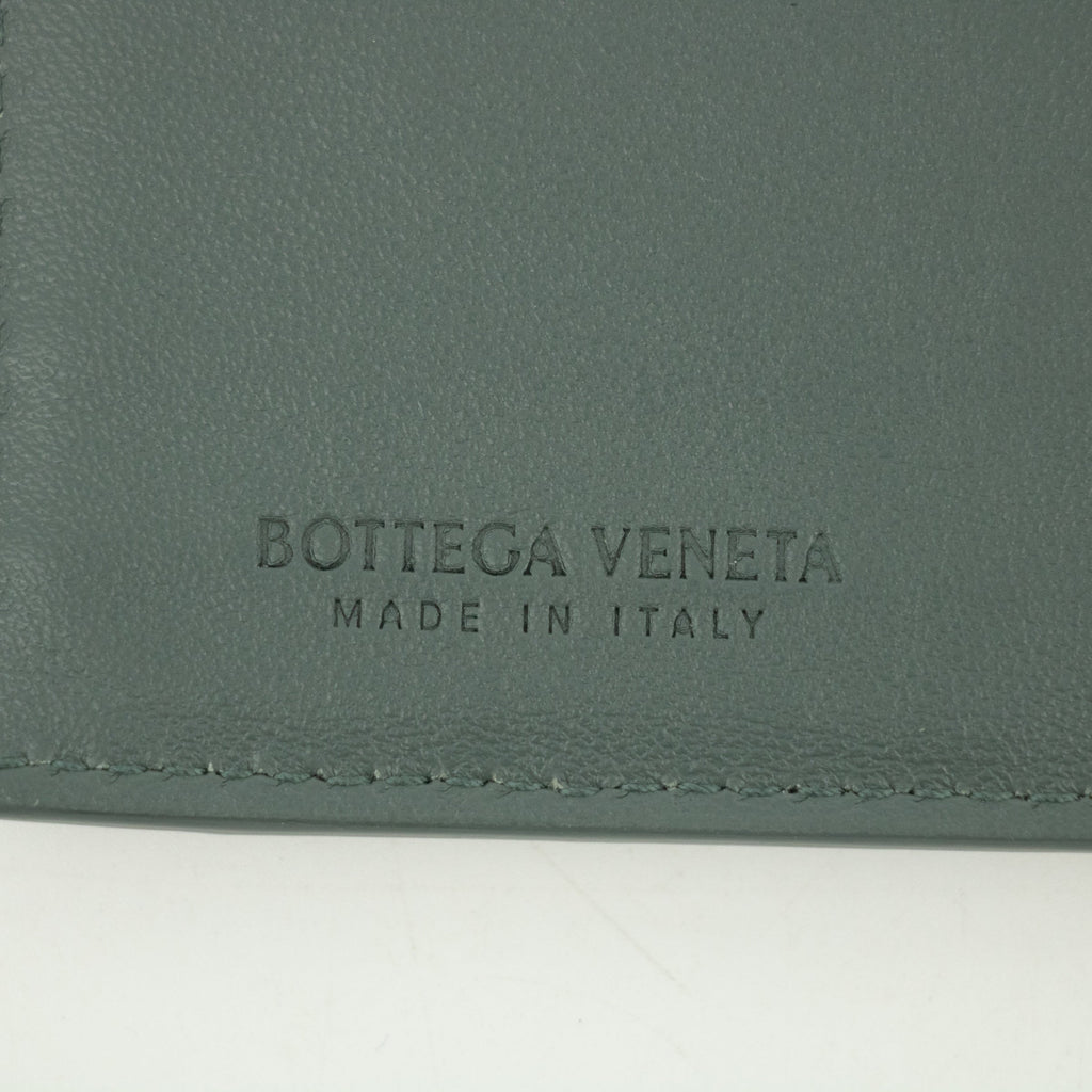 Bottega Veneta Gray Intecciato Leather Card Case #2392