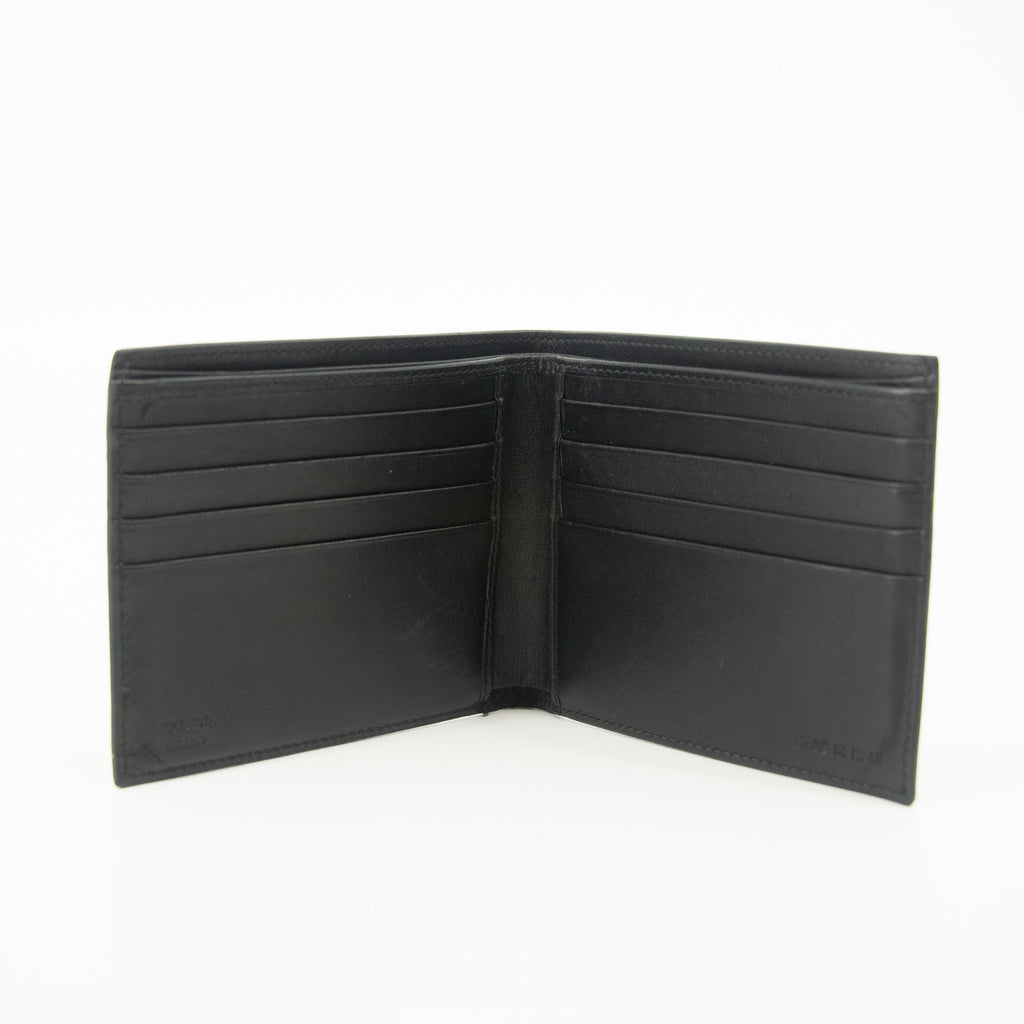 Prada Black Leather Bifold Wallet #2463
