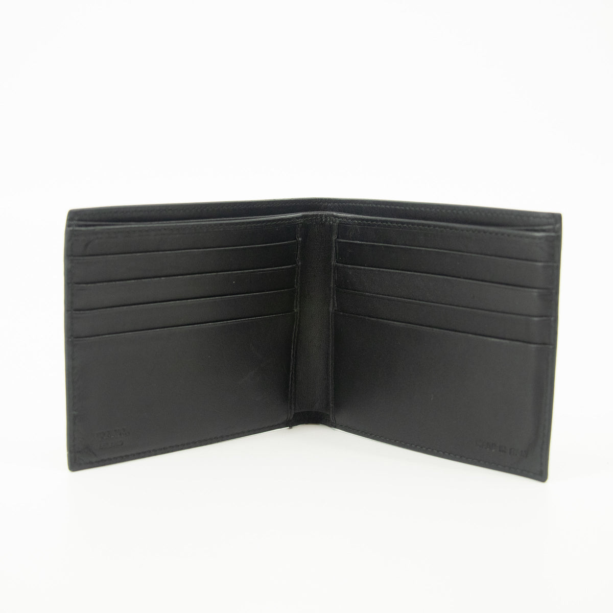 Prada Black Leather Bifold Wallet #2463