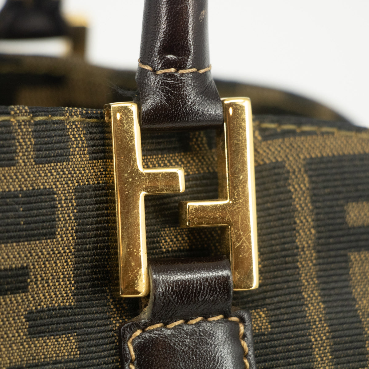 Fendi Zucca FF Top Handle 2way Handbag #2472