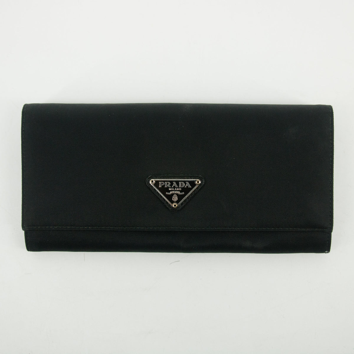 Prada Black Tessuto Nylon Long Wallet #2641