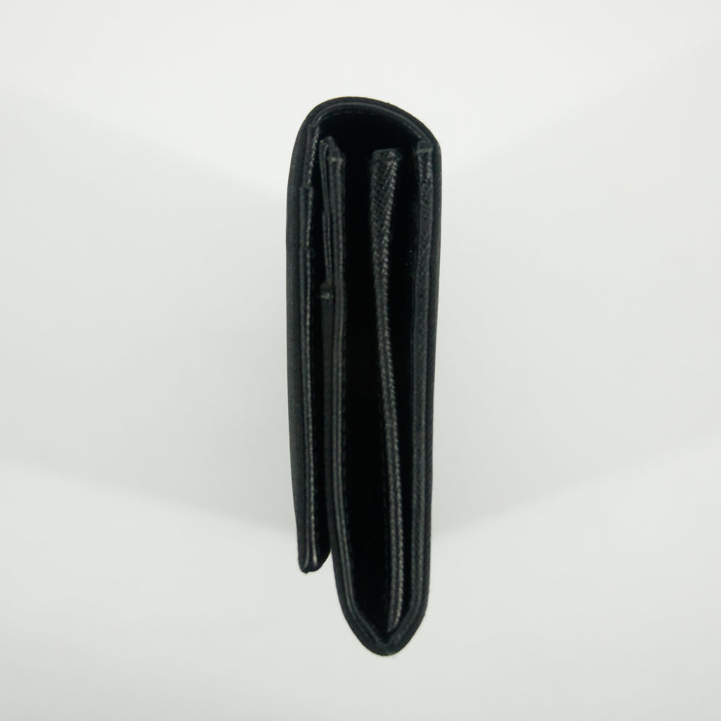 Prada Black Tessuto Nylon Long Wallet #2641
