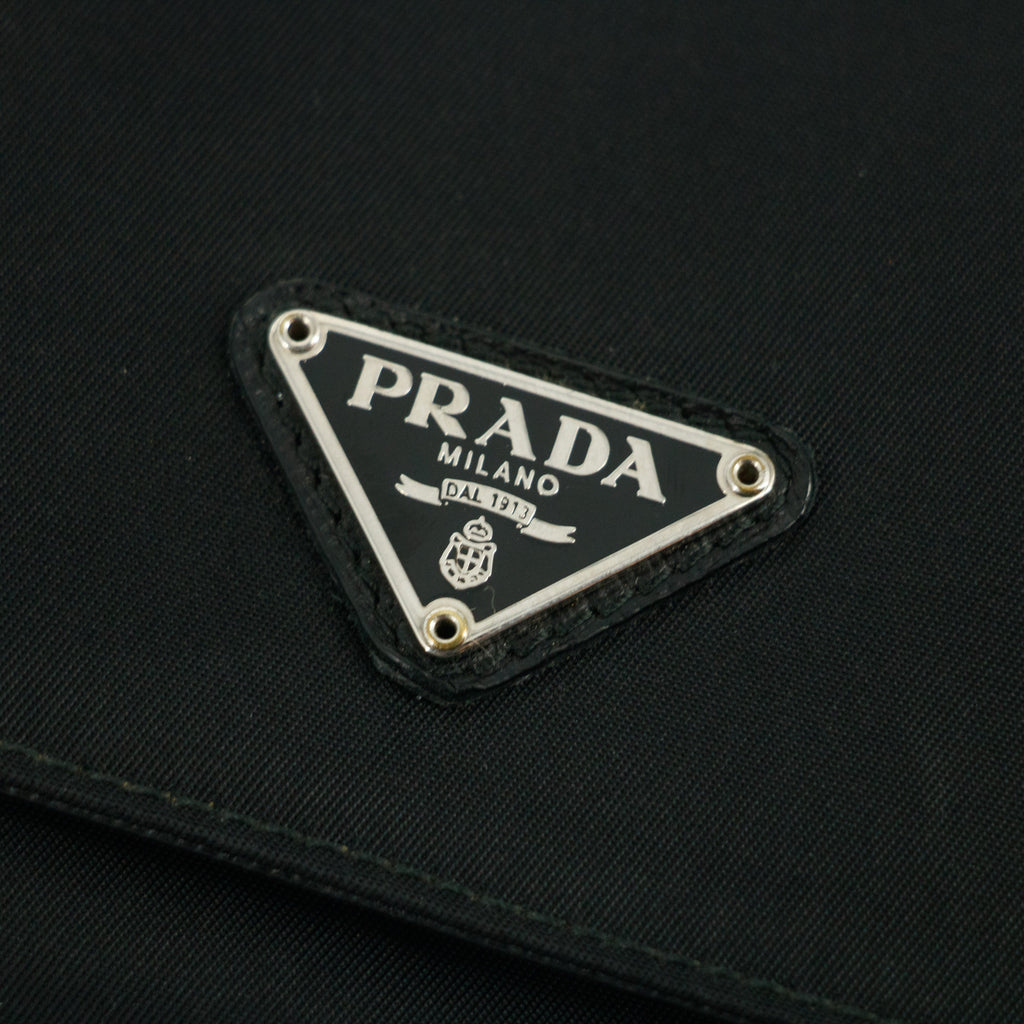Prada Black Tessuto Nylon Long Wallet #2641
