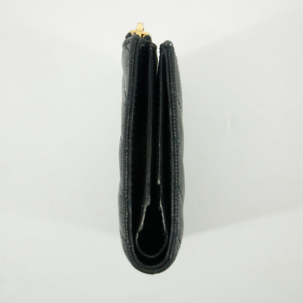 YSL Saint Laurent Black Cassandre Matelasse Bifold Wallet #2965