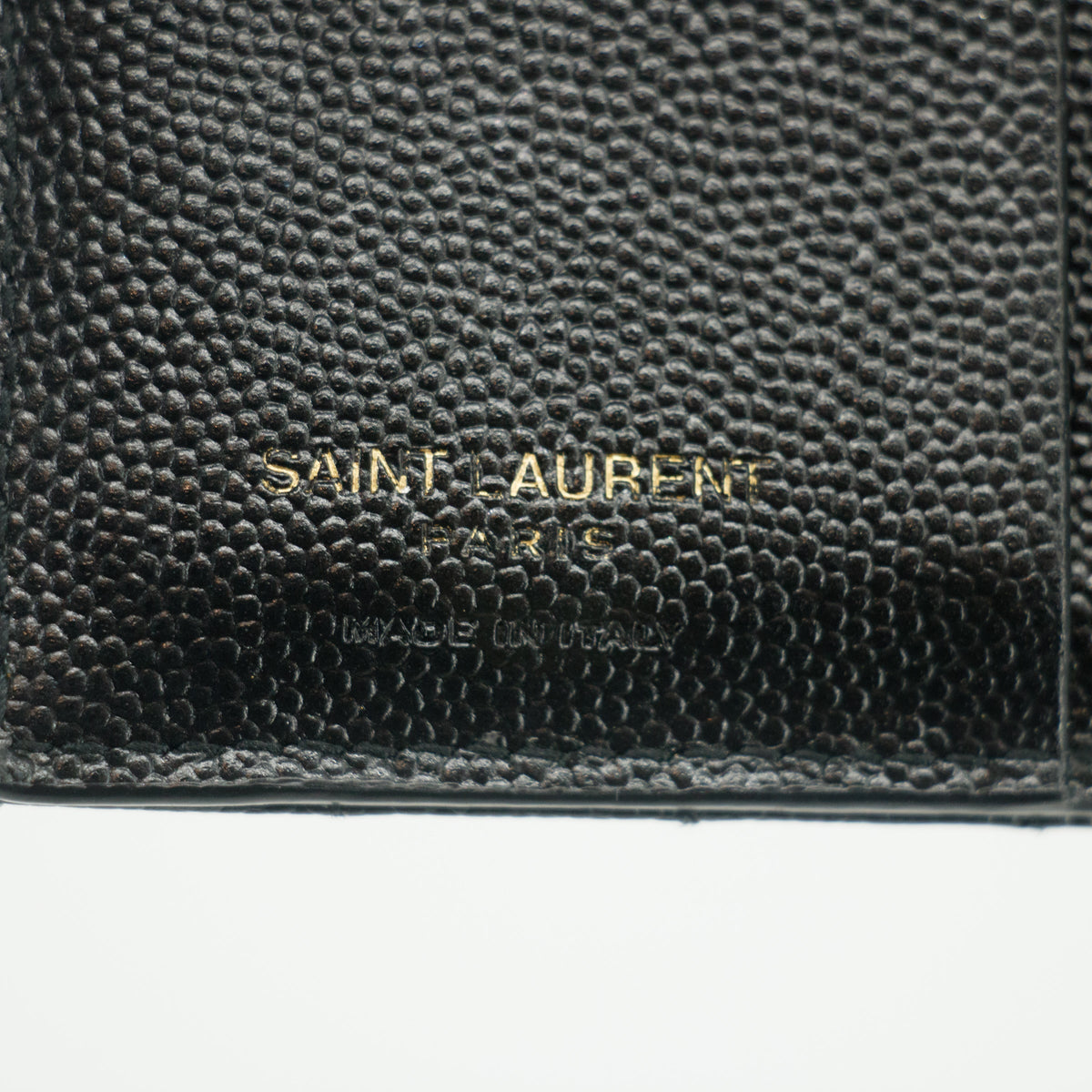 YSL Saint Laurent Black Cassandre Matelasse Bifold Wallet #2965