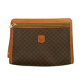 Celine Paris Brown Macadam Wristlet Clutch #2999