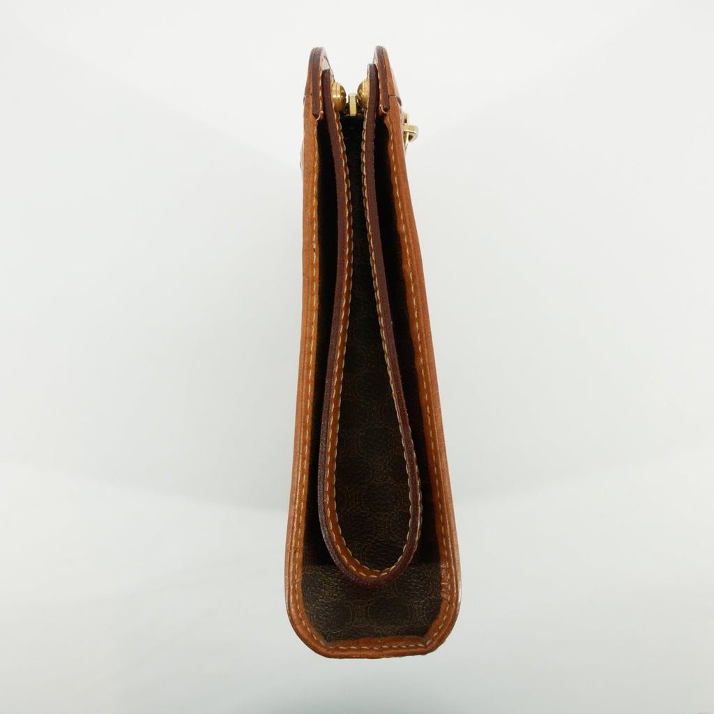 Celine Paris Brown Macadam Wristlet Clutch #2999