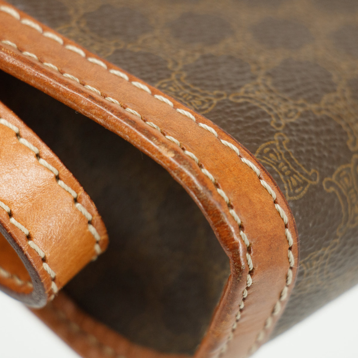 Celine Paris Brown Macadam Wristlet Clutch #2999