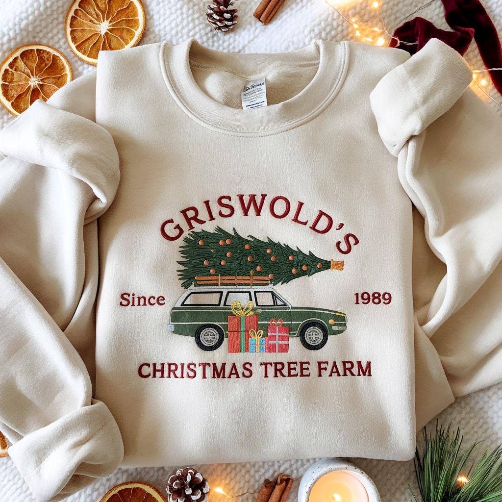 Embroidered Griswold Christmas Tree Farm Sweatshirt