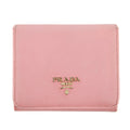 Prada Pink Saffiano Leather Compact Wallet #3010