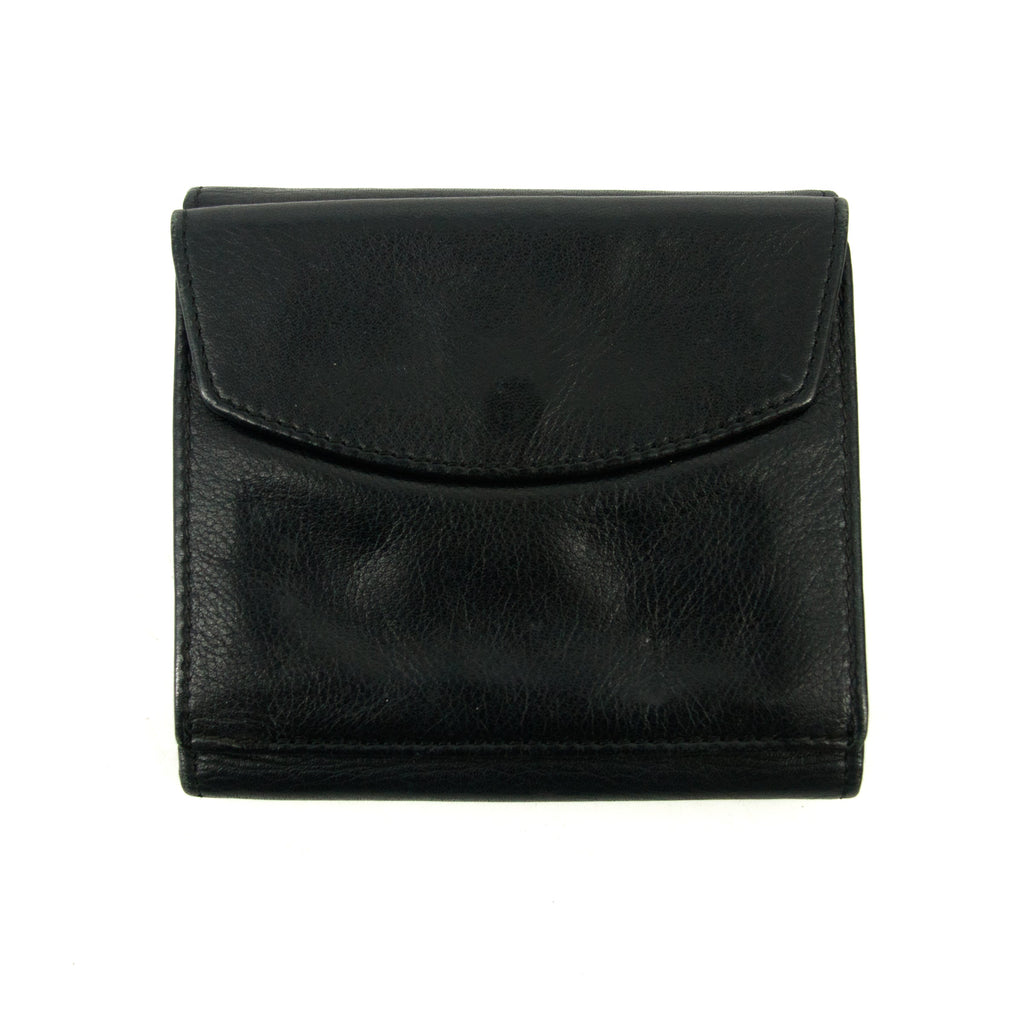 Christian Dior Black Leather Compact Wallet #3081