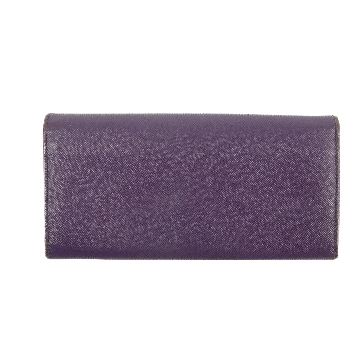 Prada Saffiano Leather Purple Long Wallet #3082