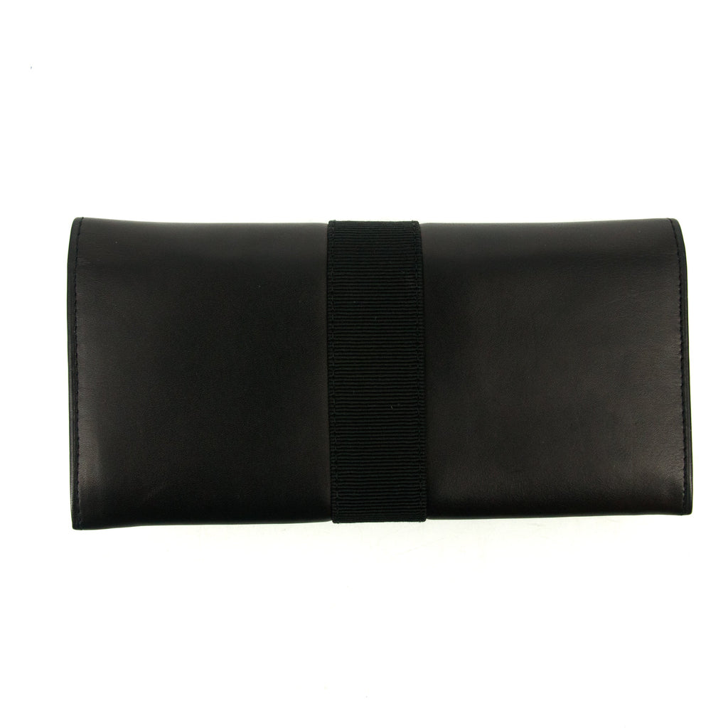 Salvatore Ferragamo Black Leather Bifold Long Wallet #3295
