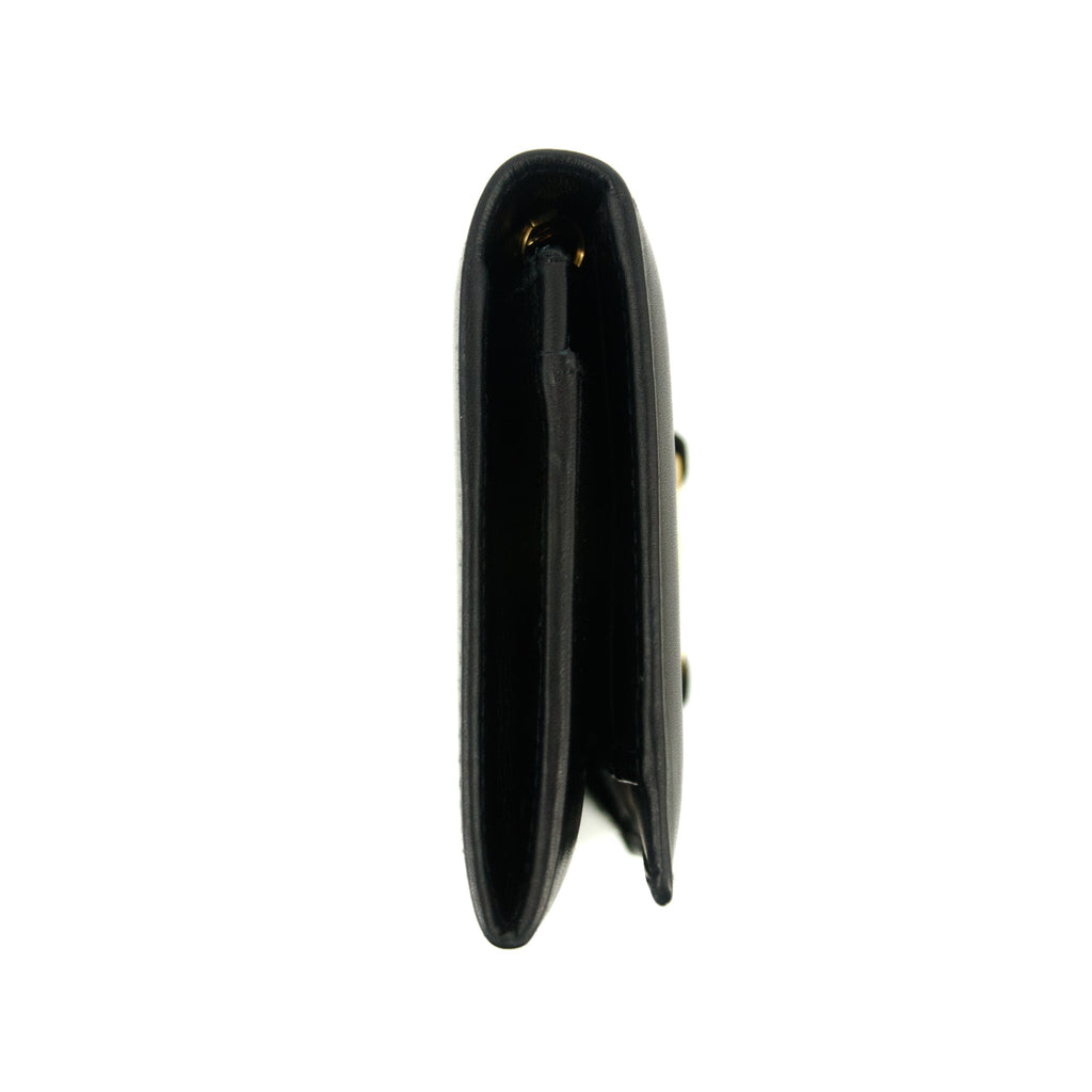 Salvatore Ferragamo Black Leather Bifold Long Wallet #3295