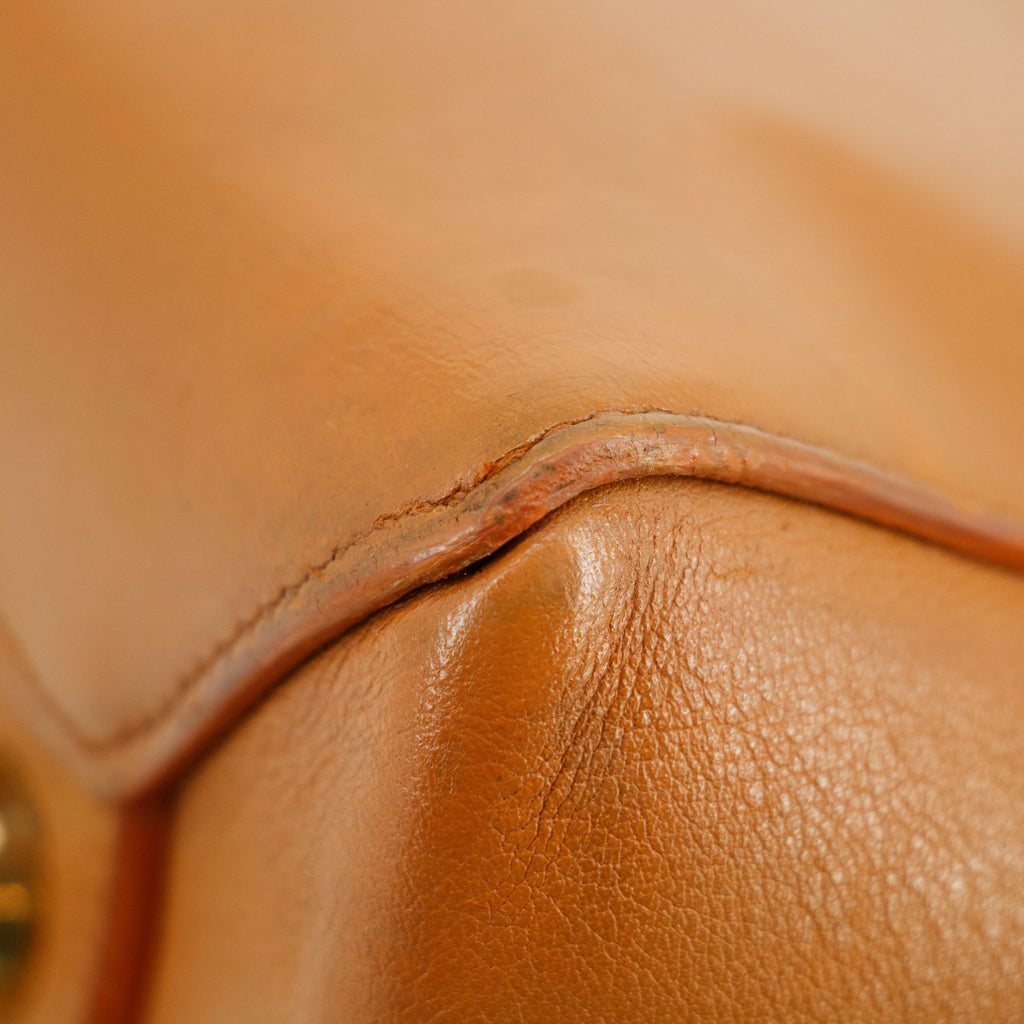 Celine Bicolor Smooth Calfskin Carmel x Black Handbag #3312
