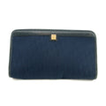 Christian Dior Vintage Trotter Blue Canvas Pouch #3439