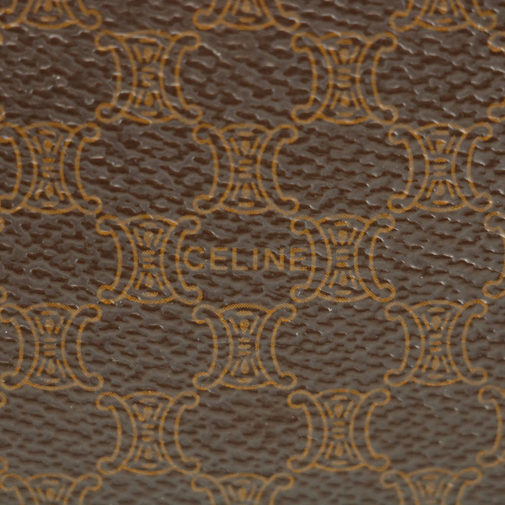 Celine Brown Macadam PVC x Leather Handbag #3540