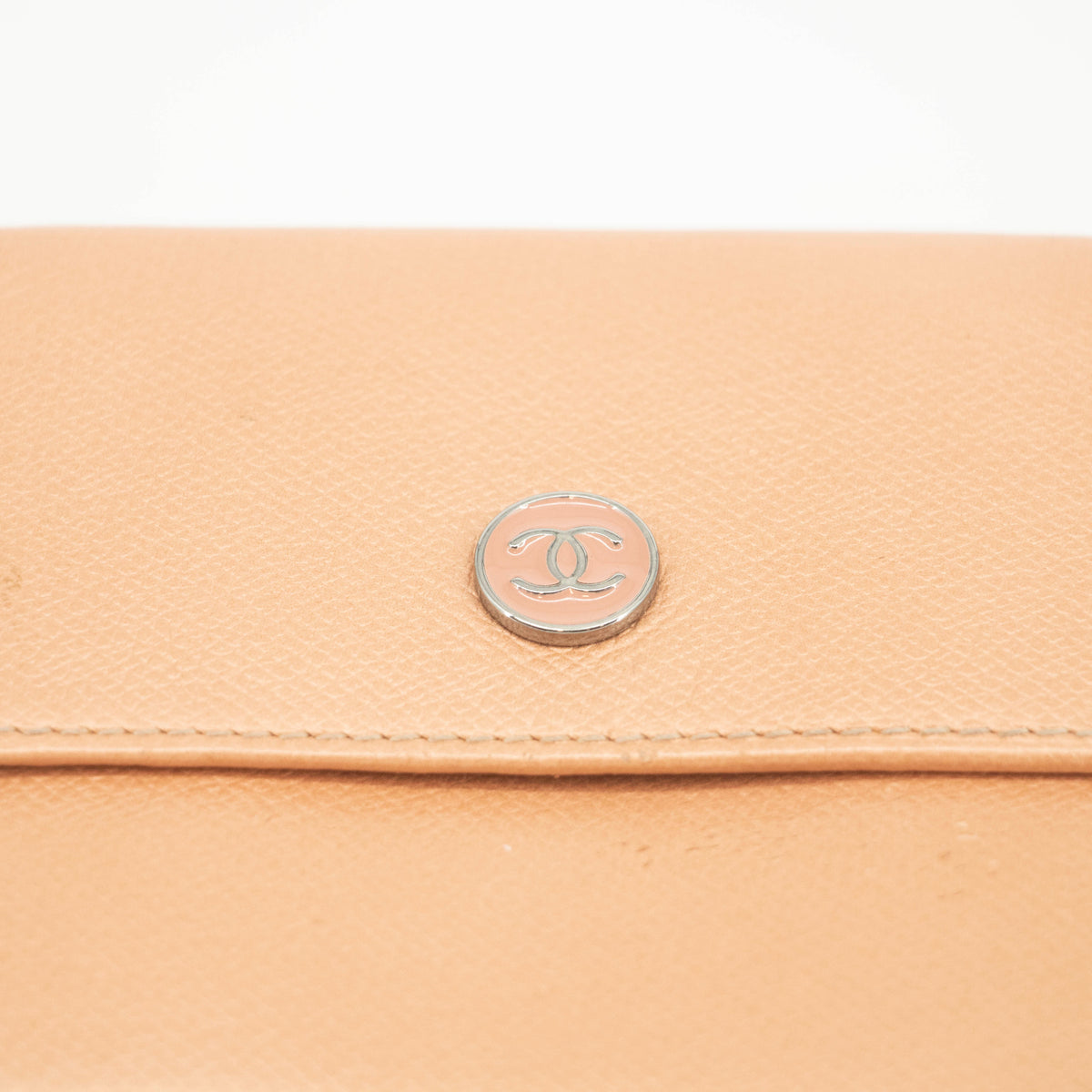 Chanel Pink Leather Compact Trifold Wallet #3715