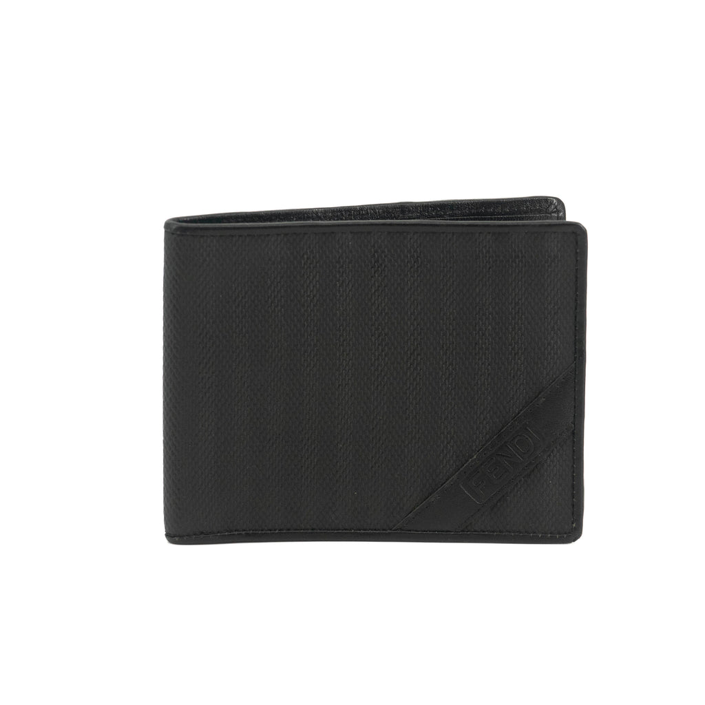 Fendi Black Leather Mens Bifold Wallet #3611