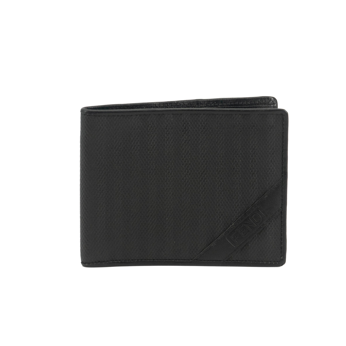 Fendi Black Leather Mens Bifold Wallet #3611