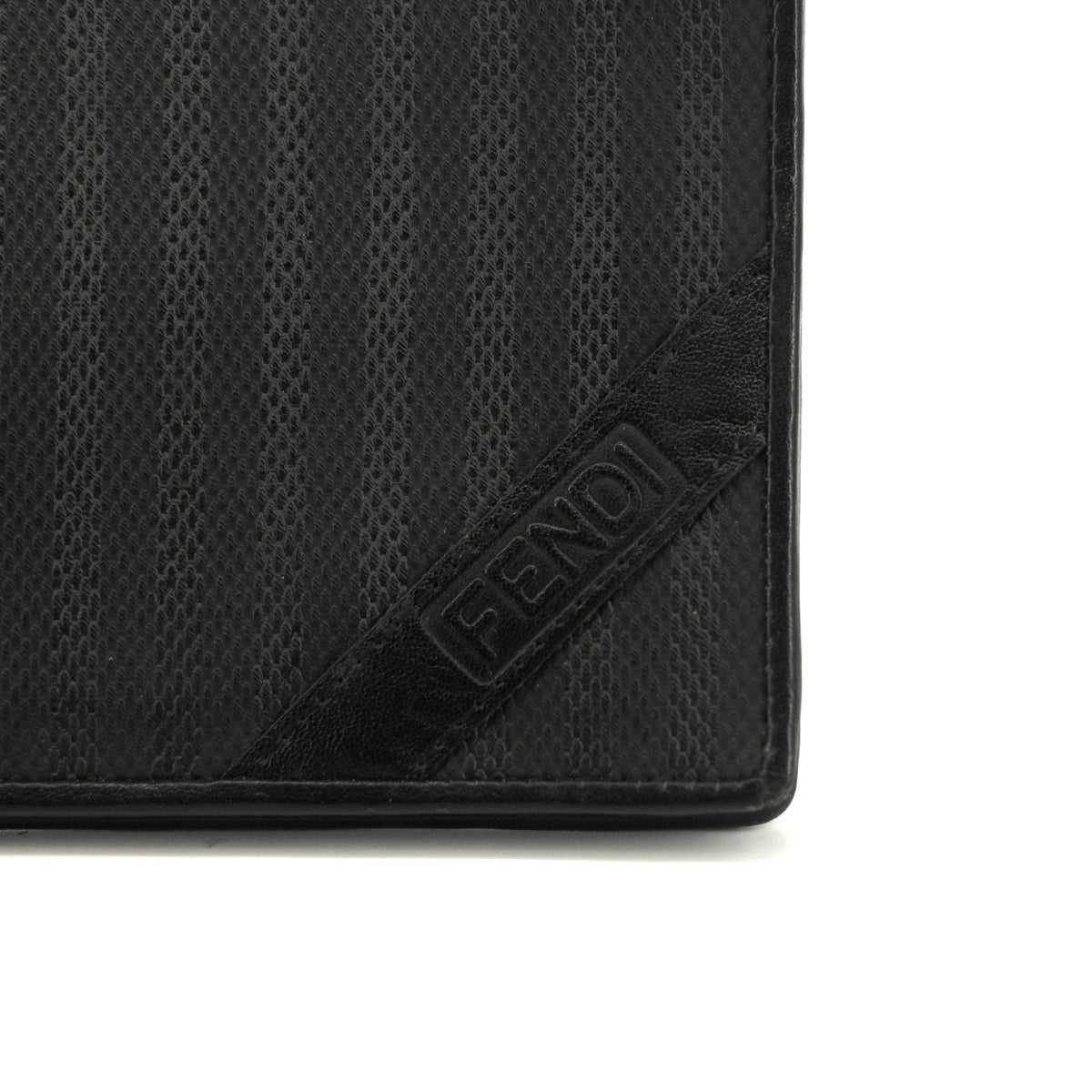 Fendi Black Leather Mens Bifold Wallet #3611