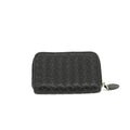 Bottega Veneta Intrecciato Black Zip Coin Pouch #3708