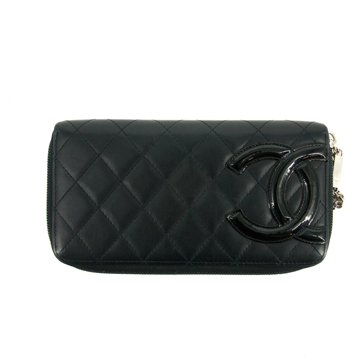 Chanel Cambon CC Black Zip Around Wallet 14 Series #3731