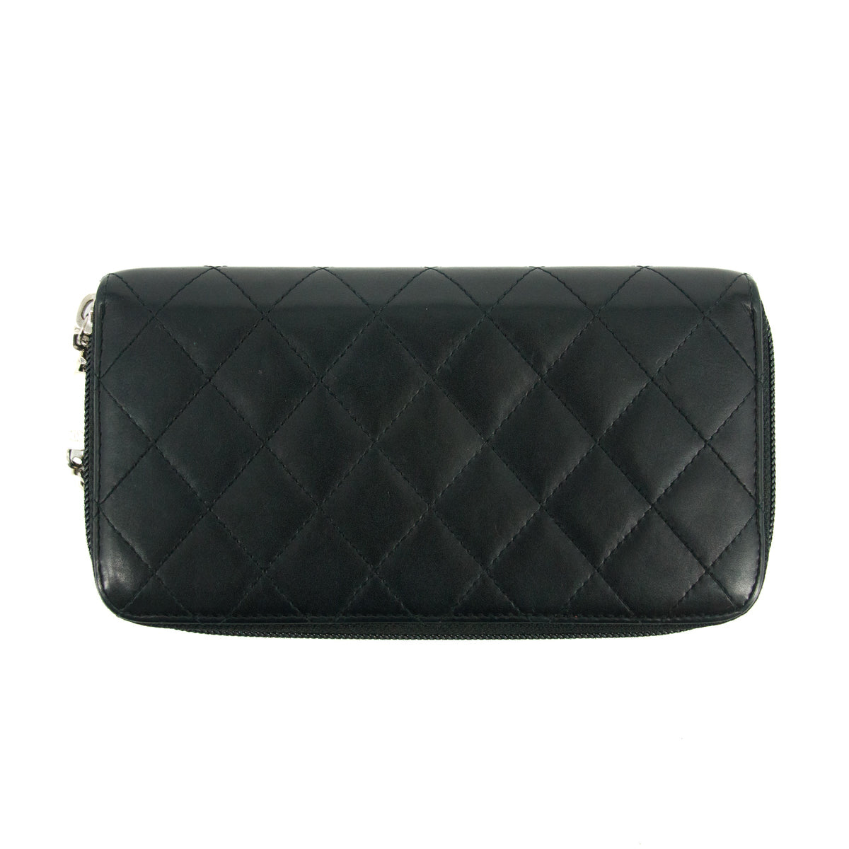 Chanel Cambon CC Black Zip Around Wallet 14 Series #3731