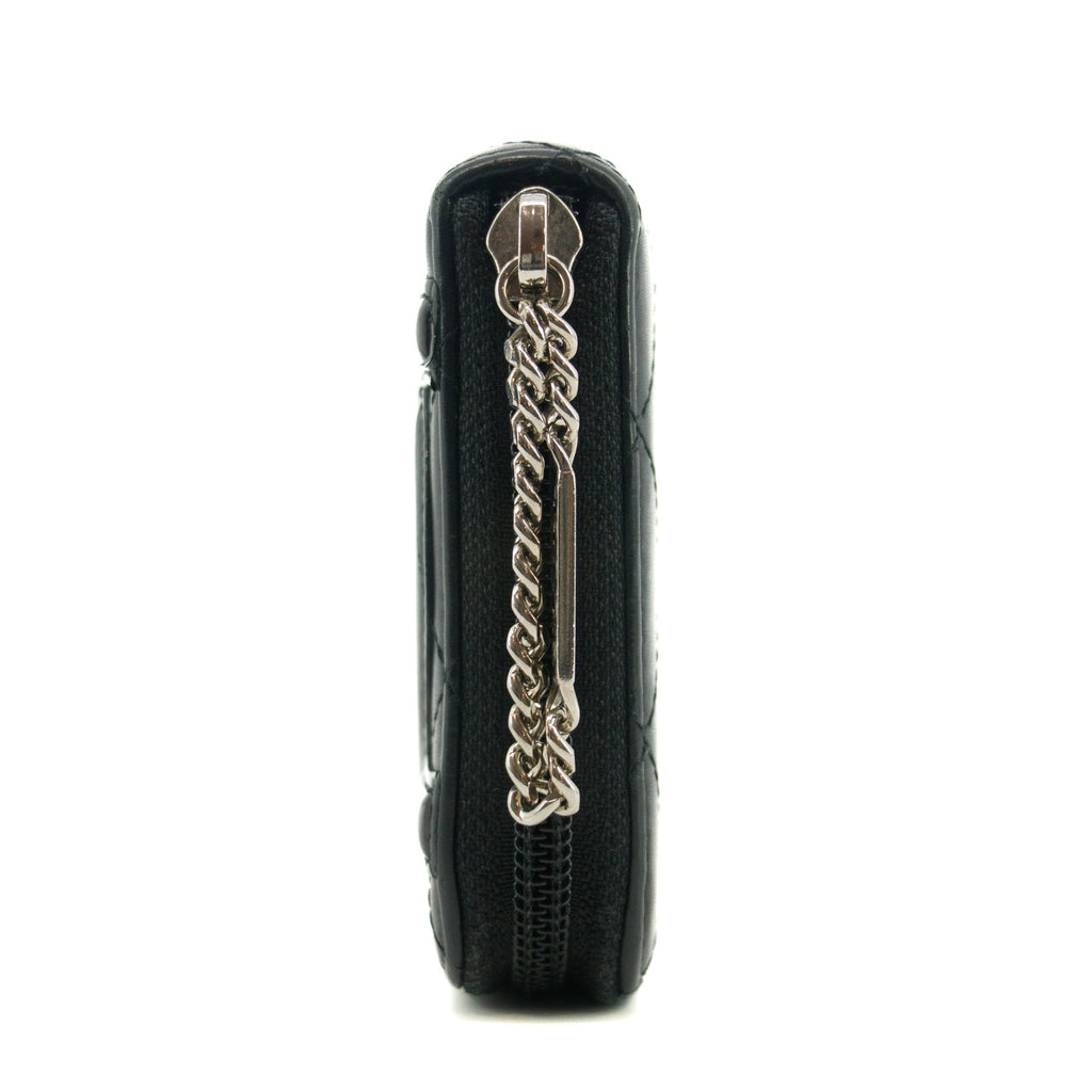Chanel Cambon CC Black Zip Around Wallet 14 Series #3731