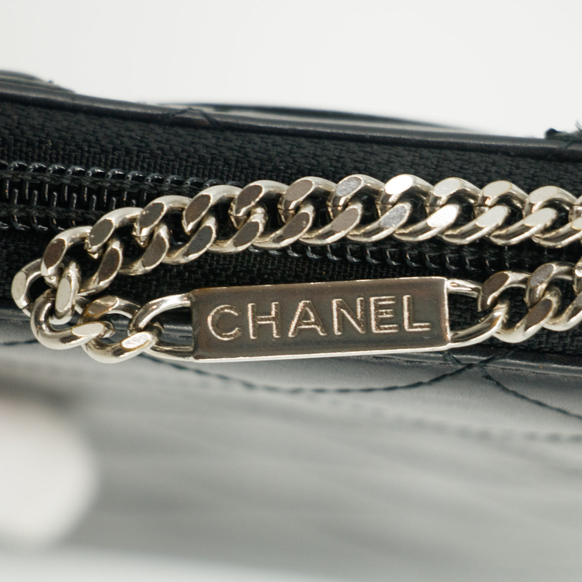 Chanel Cambon CC Black Zip Around Wallet 14 Series #3731