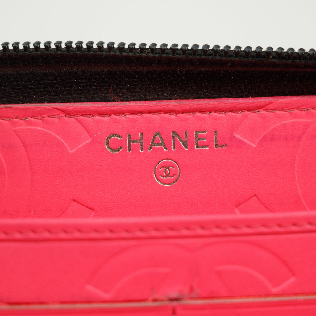 Chanel Cambon CC Black Zip Around Wallet 14 Series #3731
