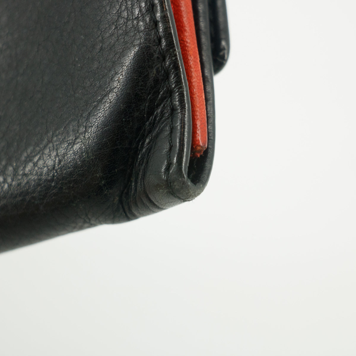 Christian Dior Vintage Black Leather Long Wallet #3818