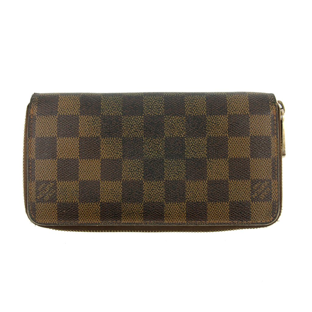 Louis Vuttion Damier Ebene Zippy Long Wallet #3827