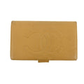 Chanel Caviar Skin Beige Long Bifold Wallet #3837