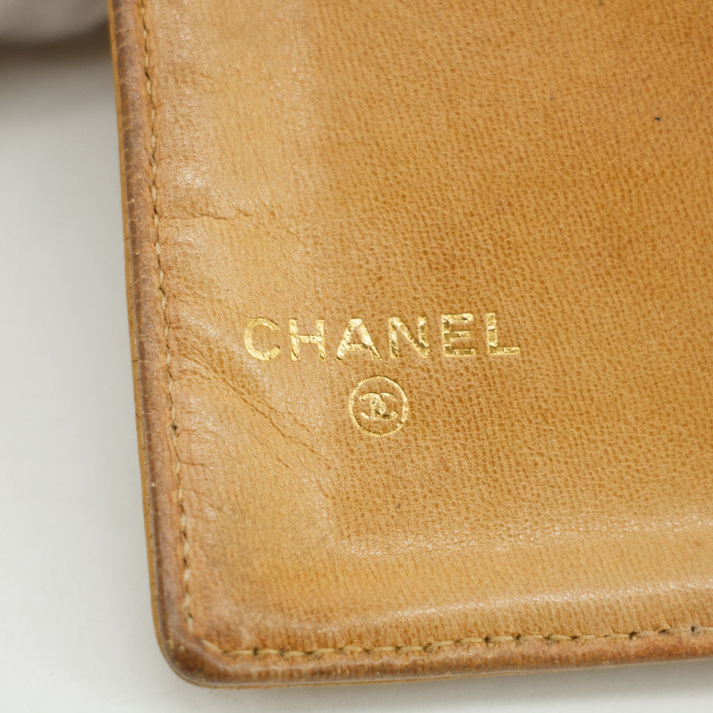 Chanel Caviar Skin Beige Long Bifold Wallet #3837