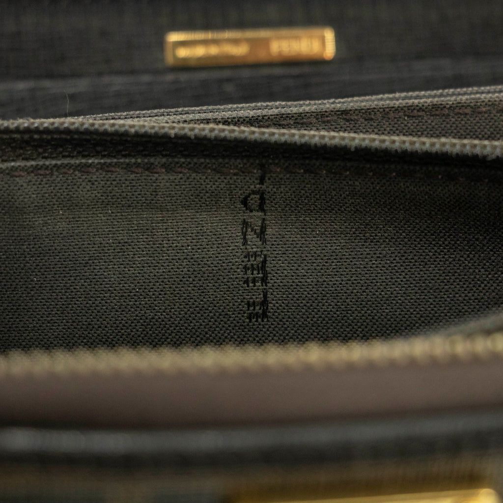 Fendi Brown Zucca Zippy Long Wallet #3855