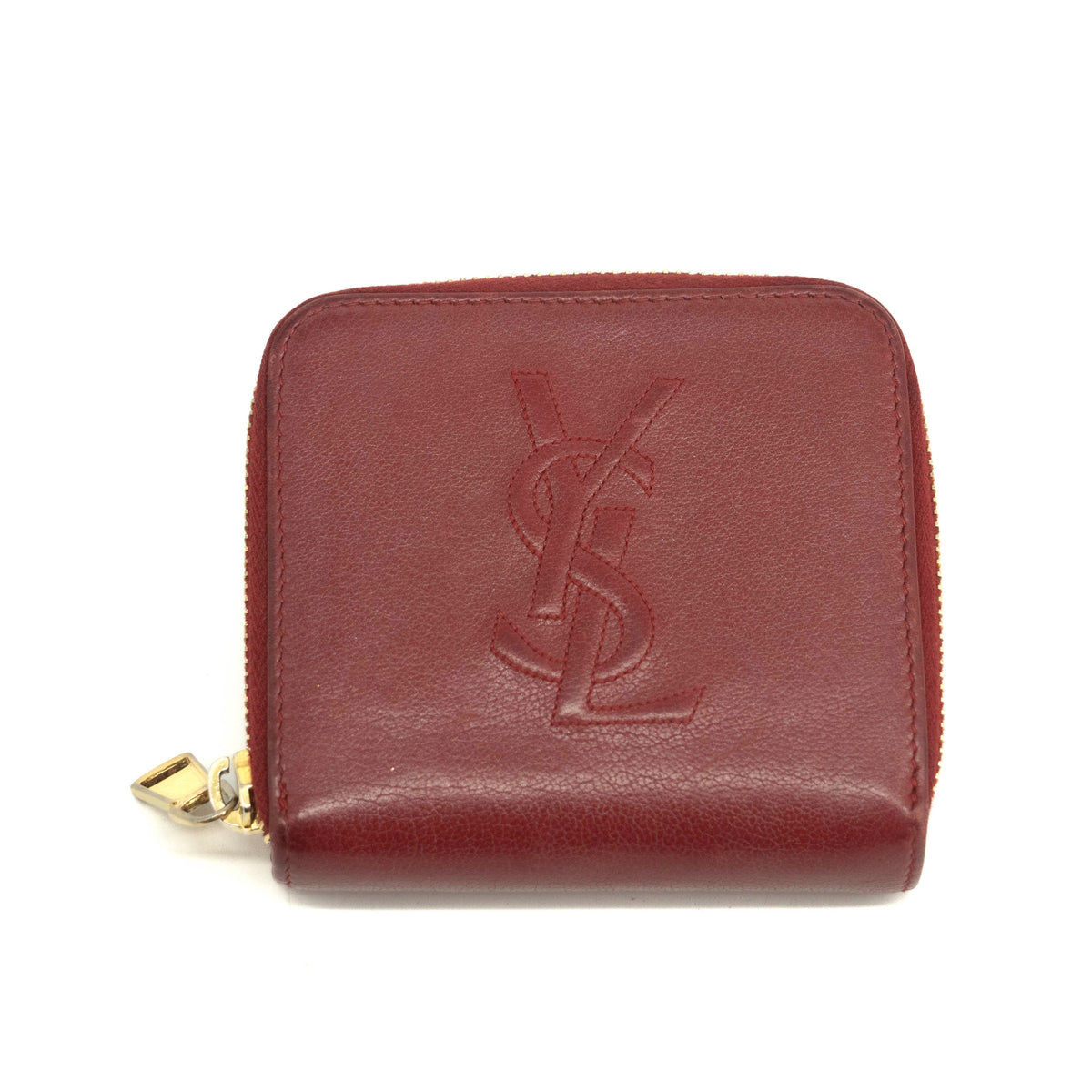 YSL Red Belle de Joie Compact Wallet #3915