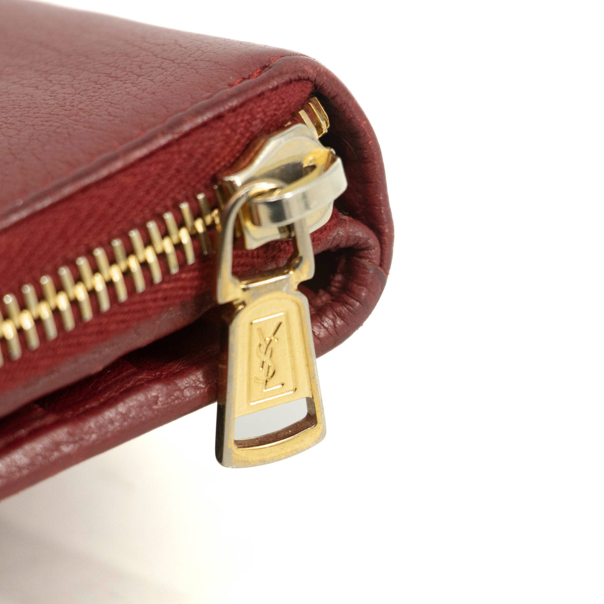 YSL Red Belle de Joie Compact Wallet #3915