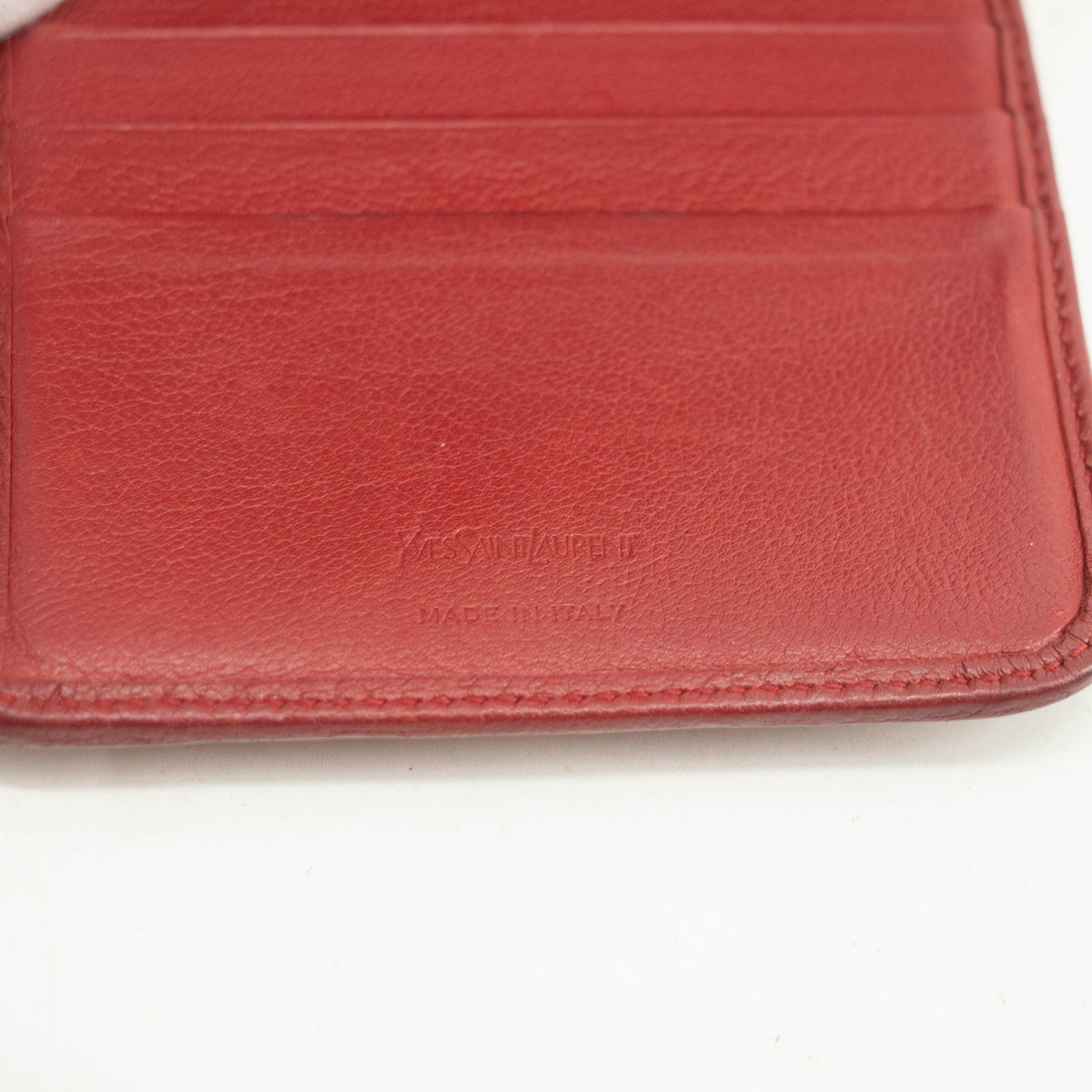 YSL Red Belle de Joie Compact Wallet #3915