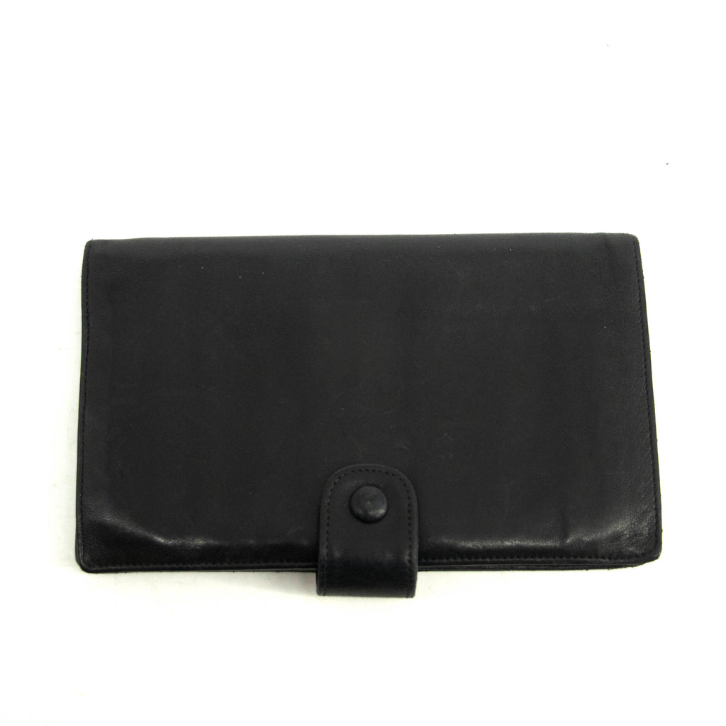 Chanel Black Lambskin Bifold Long Wallet #3925