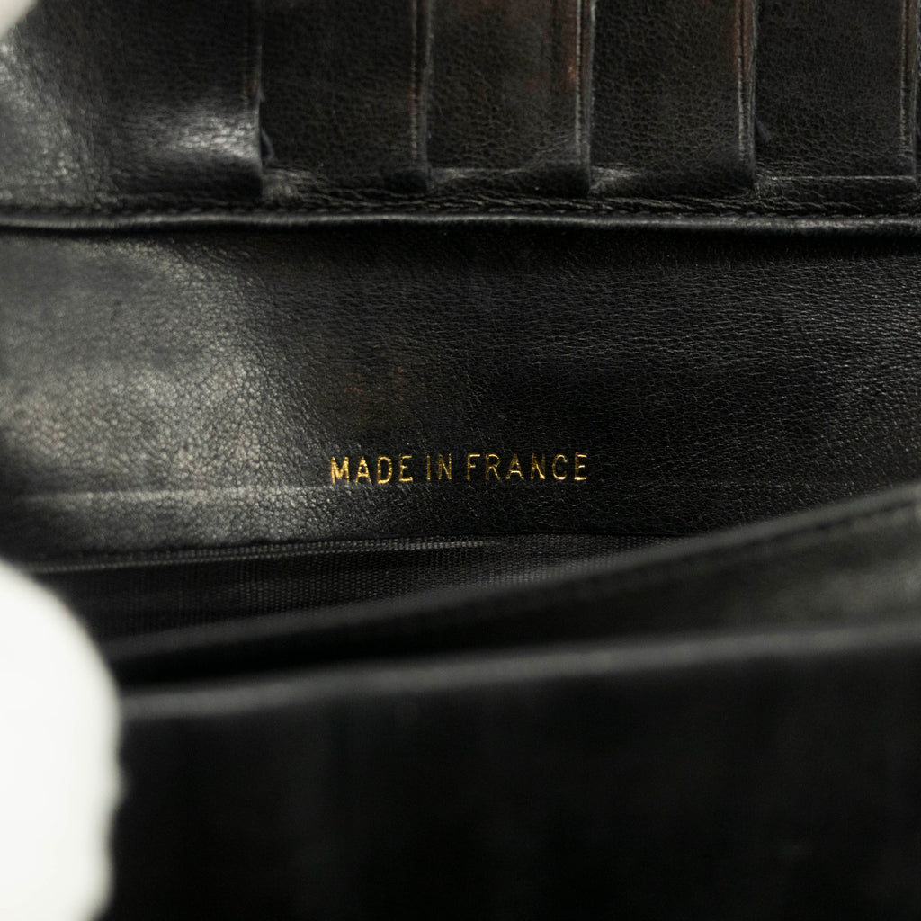 Chanel Black Lambskin Bifold Long Wallet #3925