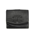 Chanel Caviar Skin Black Compact Wallet #3929