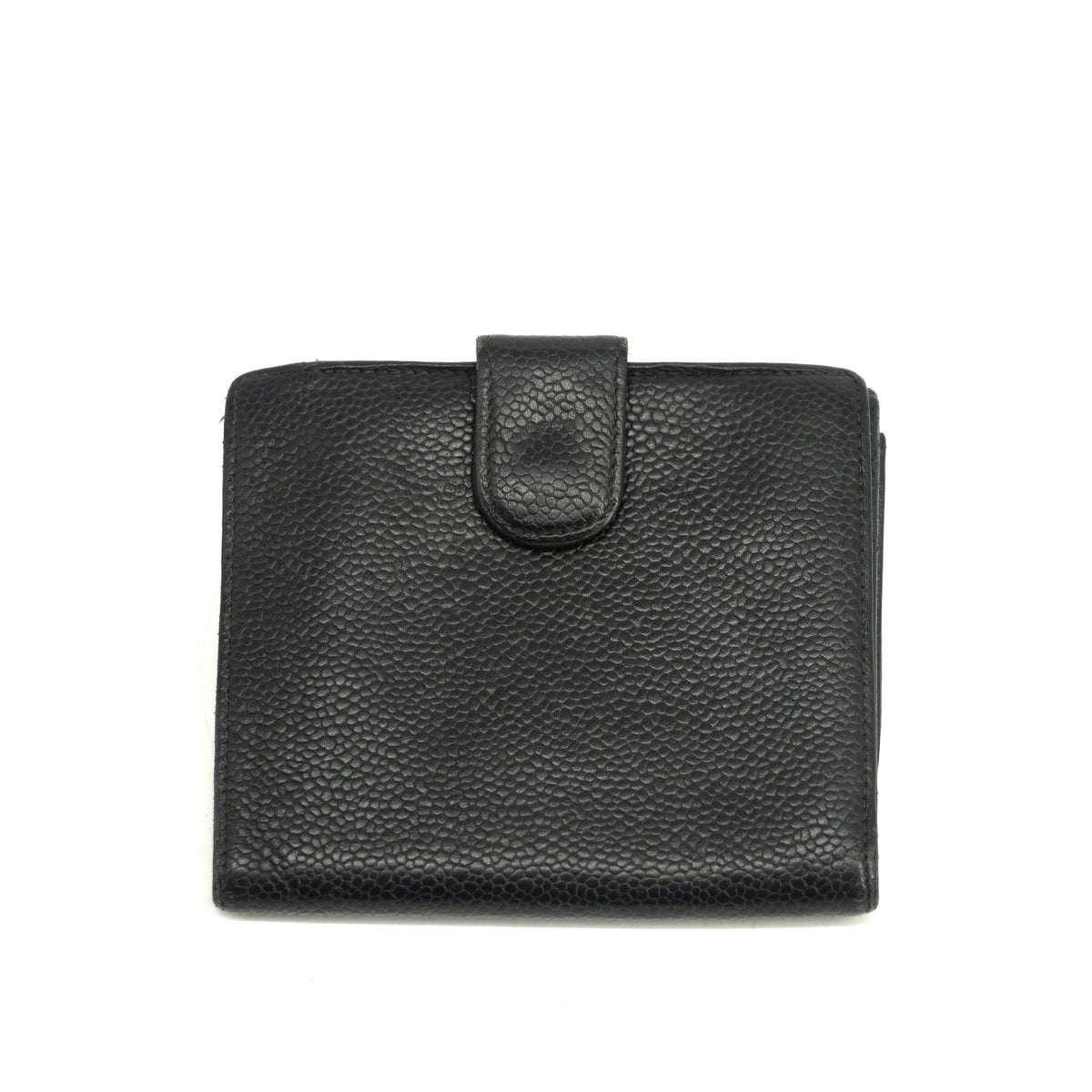 Chanel Caviar Skin Black Compact Wallet #3929