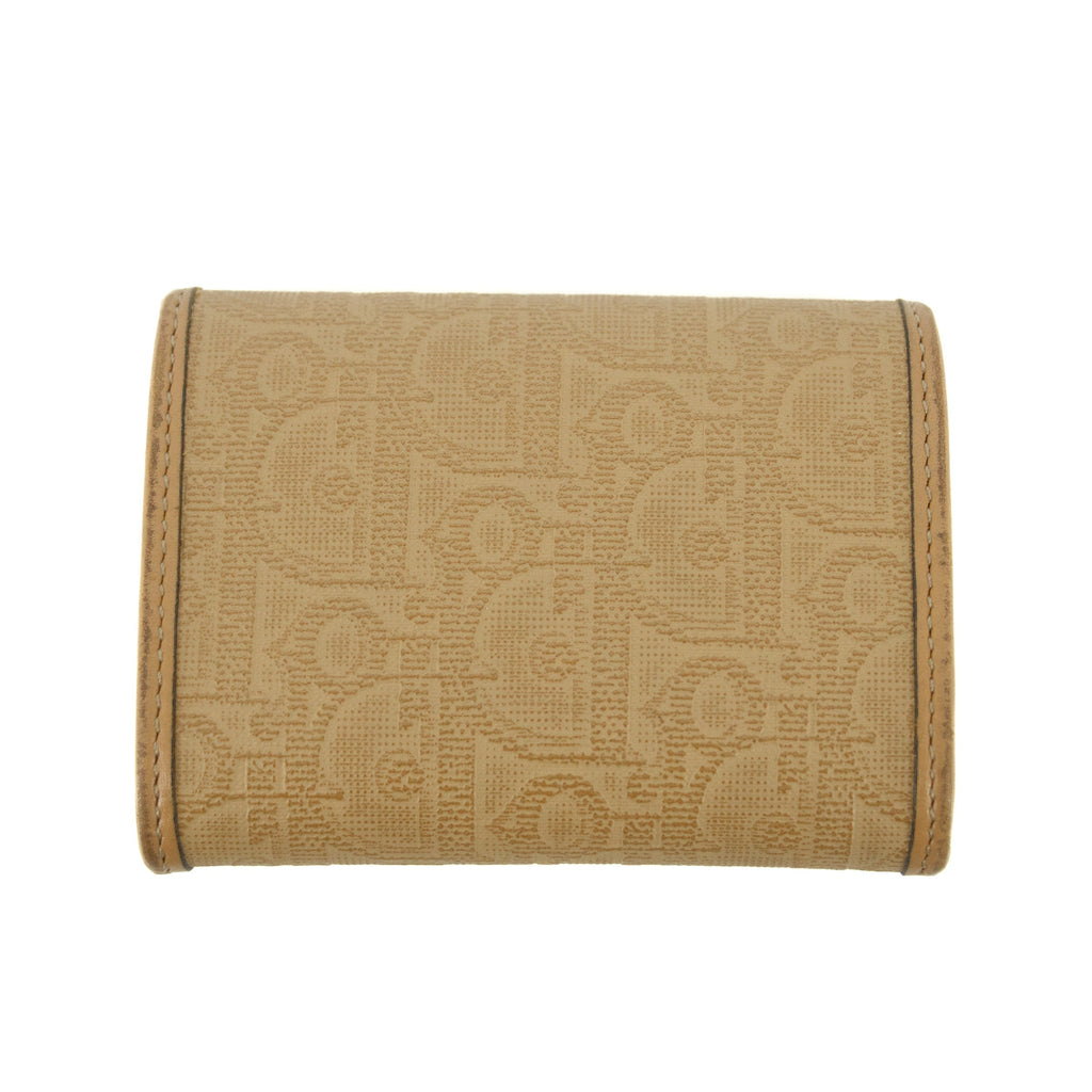 Christian Dior Vintage Tan Monogram Card and Coin Case #3961