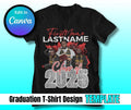 2025 Graduation T-Shirt Design Template - Editable For Canva